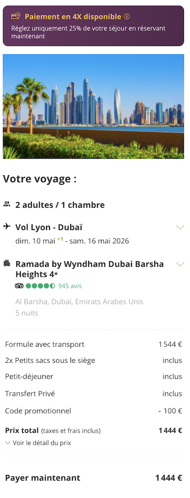 Partner Link perfectstay_fr_packages_wl