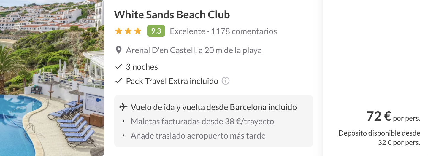 Oferta ⛱️ MENORCA con familia o con amigos 