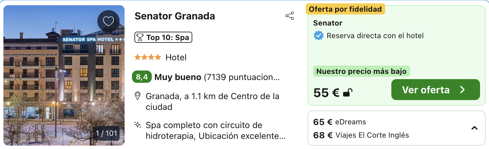 Oferta Hotel & Spa 4* en Granada 💌