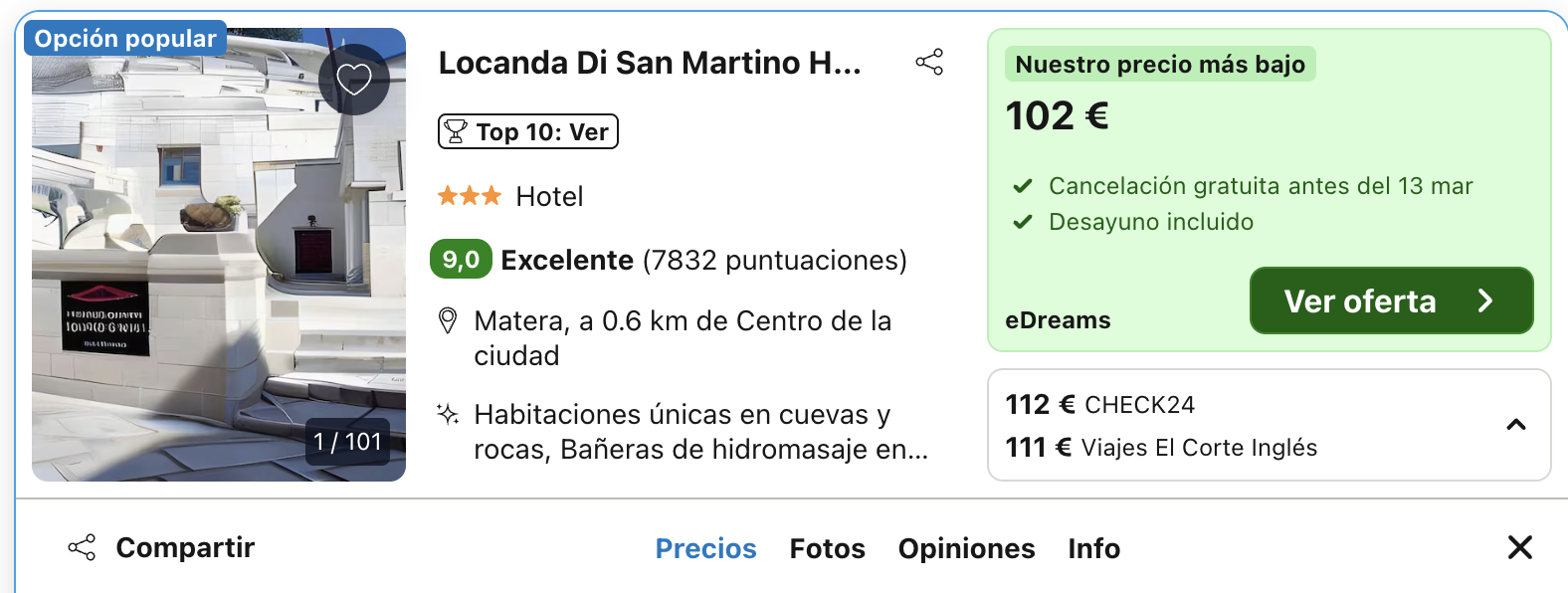 Oferta Hotel y spa cueva en Matera con termas romanas 🏺🧖🏻‍♀️