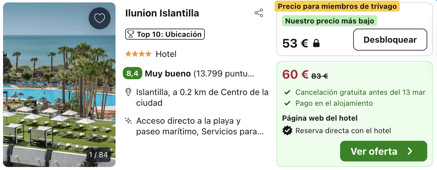 Oferta ☀️ Hotel 4* a pie de playa en Islantilla 
