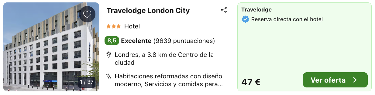 Oferta 🔔 Chollo en Londres cerca de Tower Bridge 