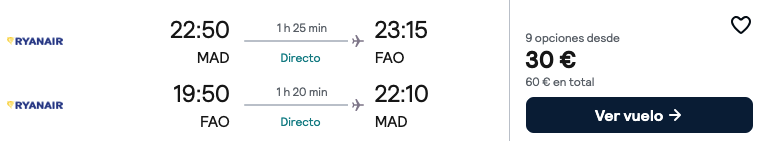 Oferta Vuelos a Algarve 🌅