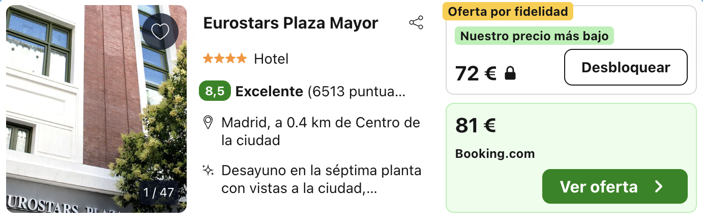 Oferta Eurostars 4* en pleno centro de Madrid 🐻 