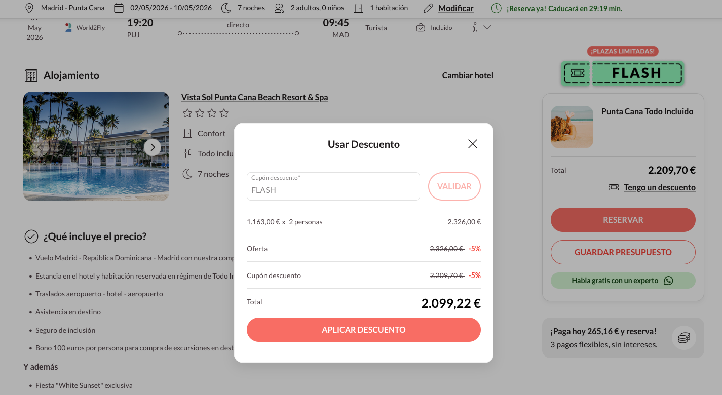 Oferta 🏖️ Viaje con TODO INCLUIDO a Punta Cana