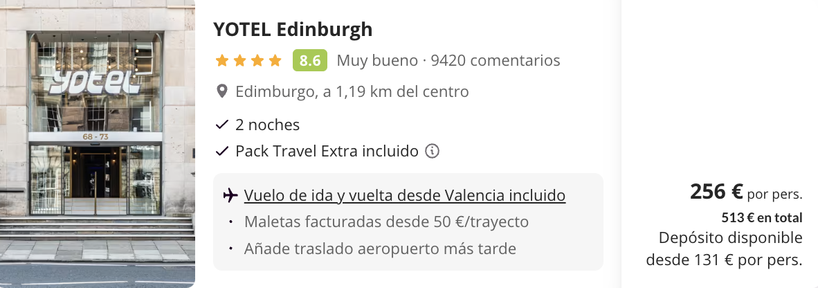 Oferta 🏰 Escapada a Edimburgo