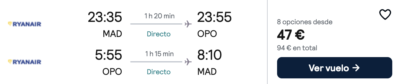 Oferta 🍷 Vuelos a Oporto en fin de semana 💥