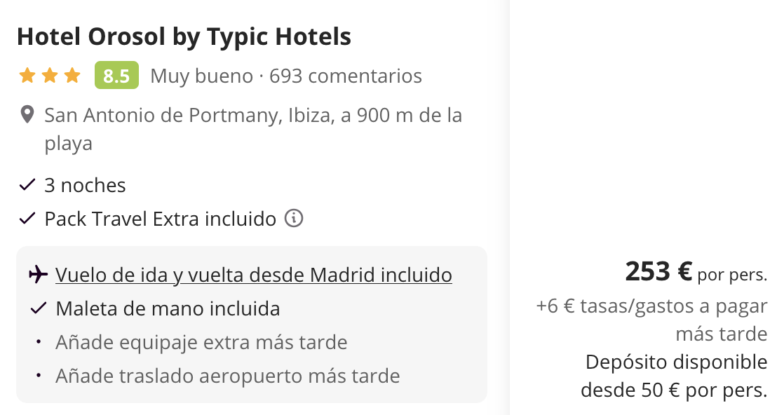 Oferta ☀️ IBIZA en VERANO 