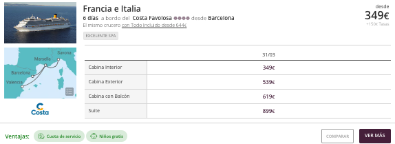 Oferta ¡Última hora! Crucero en SEMANA SANTA 🛳️