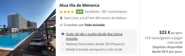 Oferta 🏝️ Viaje a MENORCA en VERANO