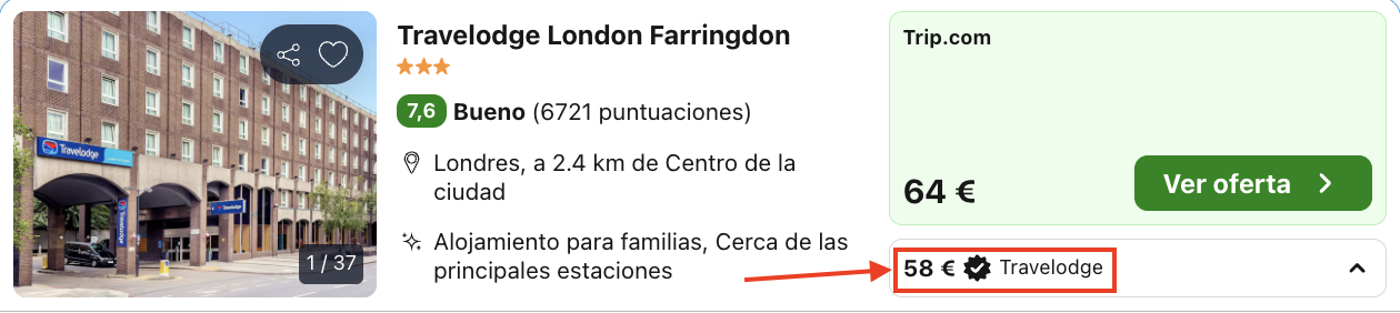 Oferta 🚂 Hotel en Londres cerca de King