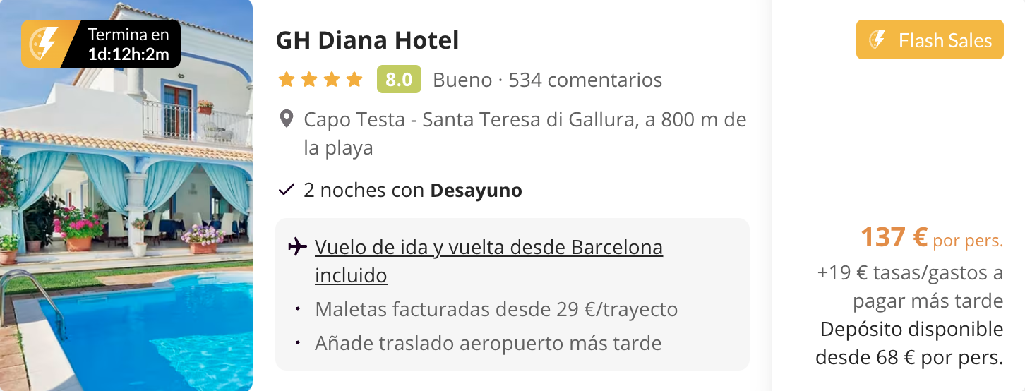 Oferta 🌼 Puente de Mayo en Cerdeña