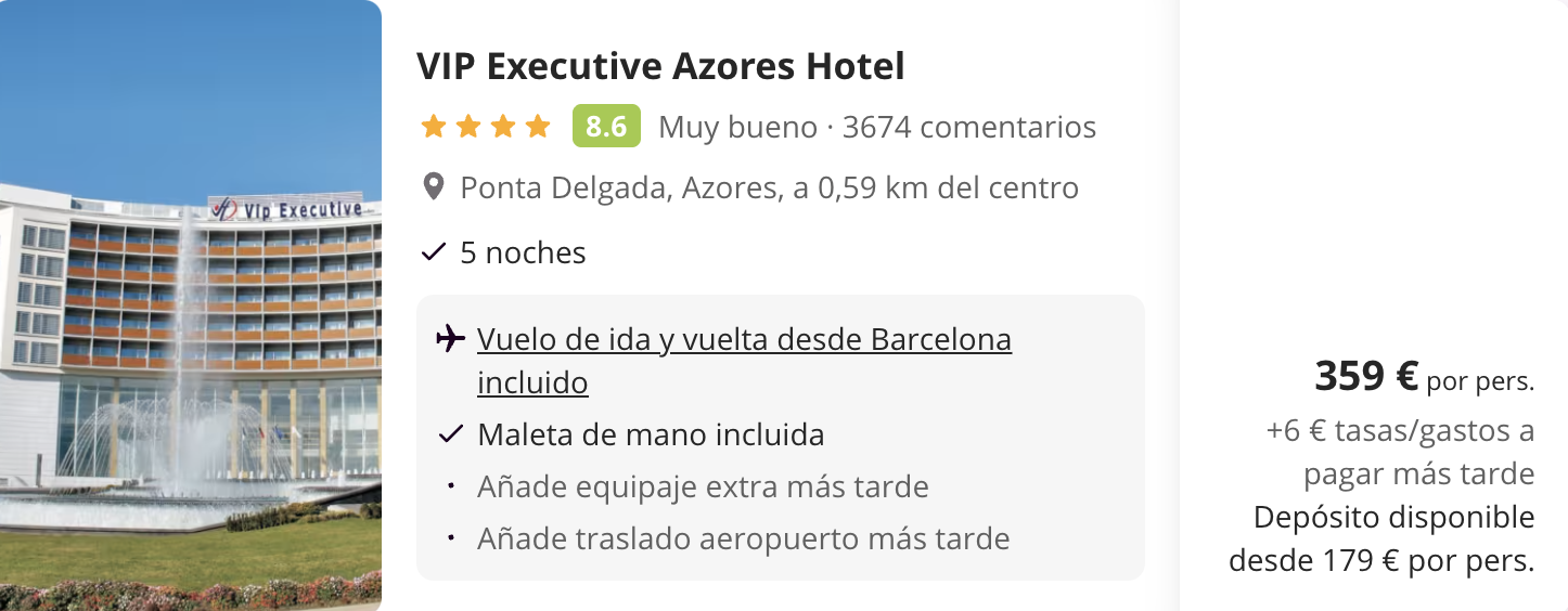 Oferta 🌸 ¡Vacaciones en AZORES!