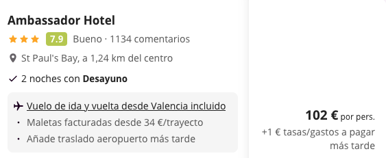 Oferta 🐚 Viaje a Malta con desayunos