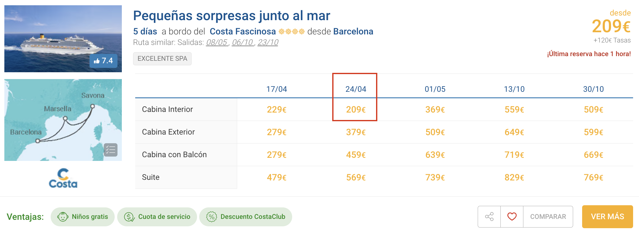 Oferta Crucero por solo 329€ 🤑