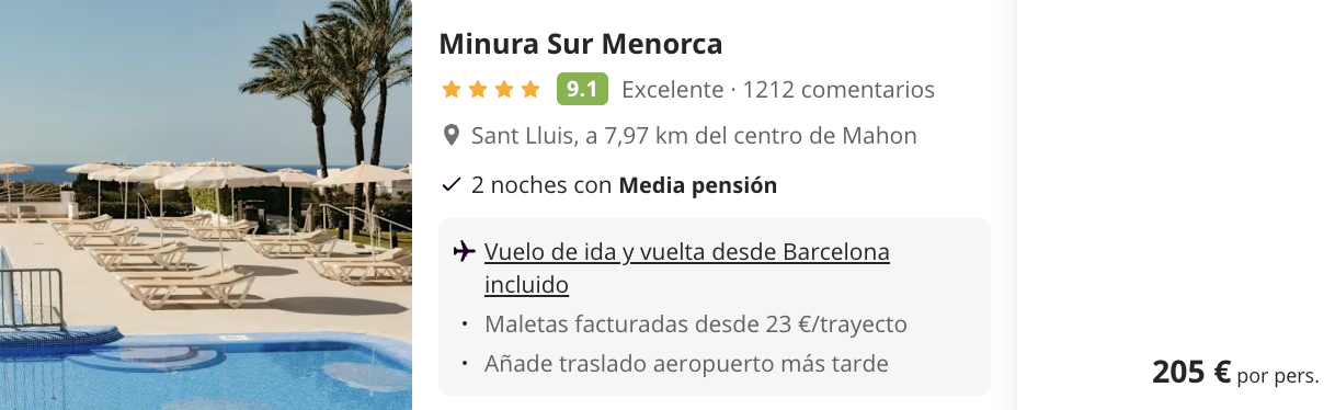 Oferta Menorca en el Puente de Mayo 💙 ¡con MEDIA PENSIÓN!
