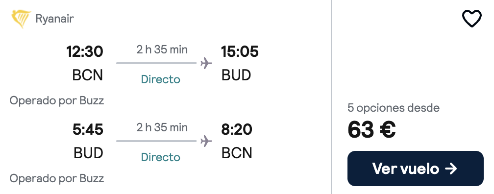 Oferta 🇭🇺 Viaje barato a Budapest 