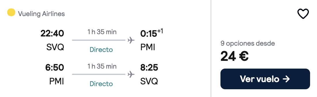 Oferta 🦋 Vuelos a Mallorca en finde 