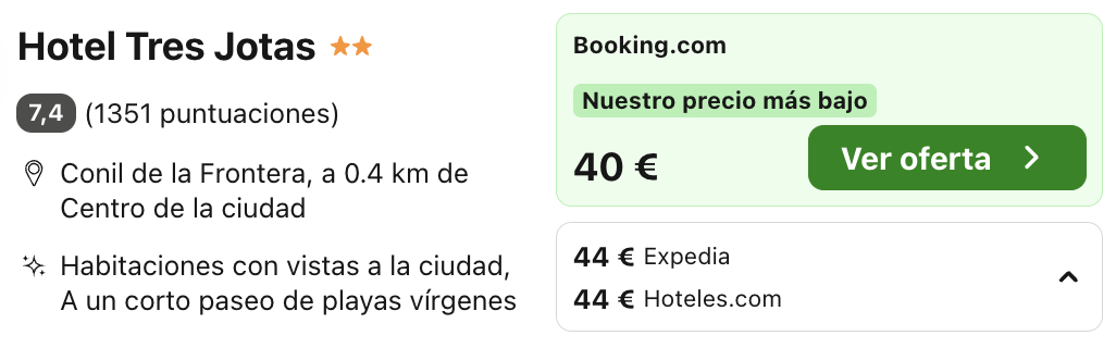 Oferta ¡CHOLLO! Hotel low cost en Conil 🌅