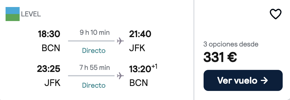 Oferta Vuelos DIRECTOS a Nueva York en septiembre ☀️