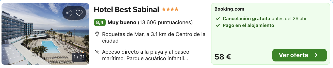 Oferta Escapada 4* a pie de playa en Roquetas de Mar ☀️