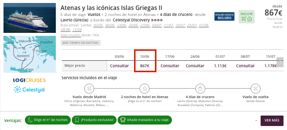 Oferta 🏛️ Atenas y crucero por las Islas Griegas 🇬🇷