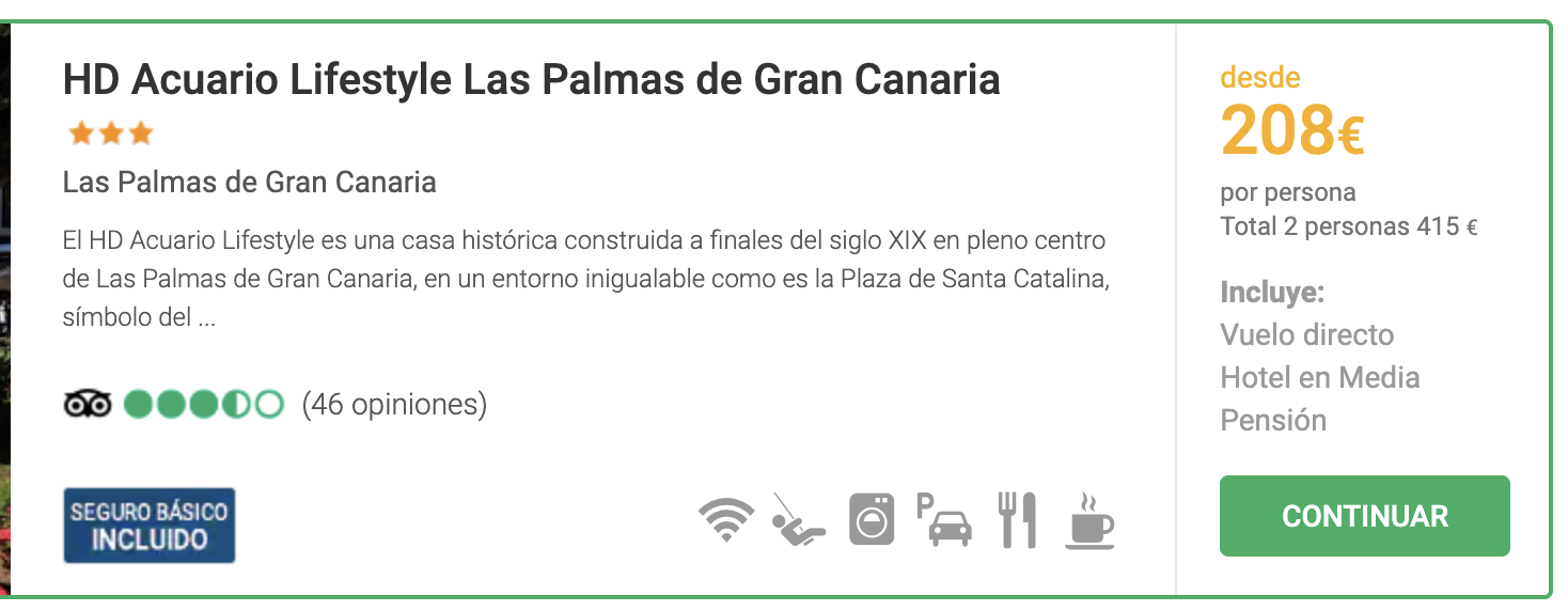 Oferta ☀️ VERANO con MEDIA PENSIÓN en Gran Canaria