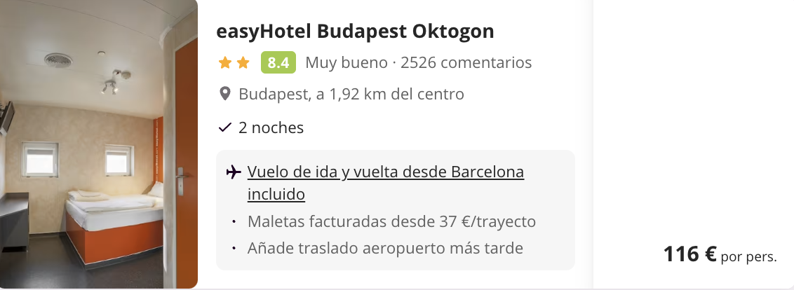 Oferta 🍸 Escapada a Budapest