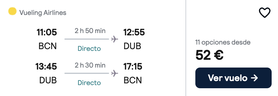 Oferta 💚 Vuelos a Irlanda
