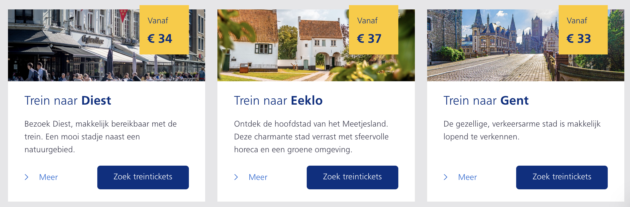 Treintickets naar België | VakantiePiraten