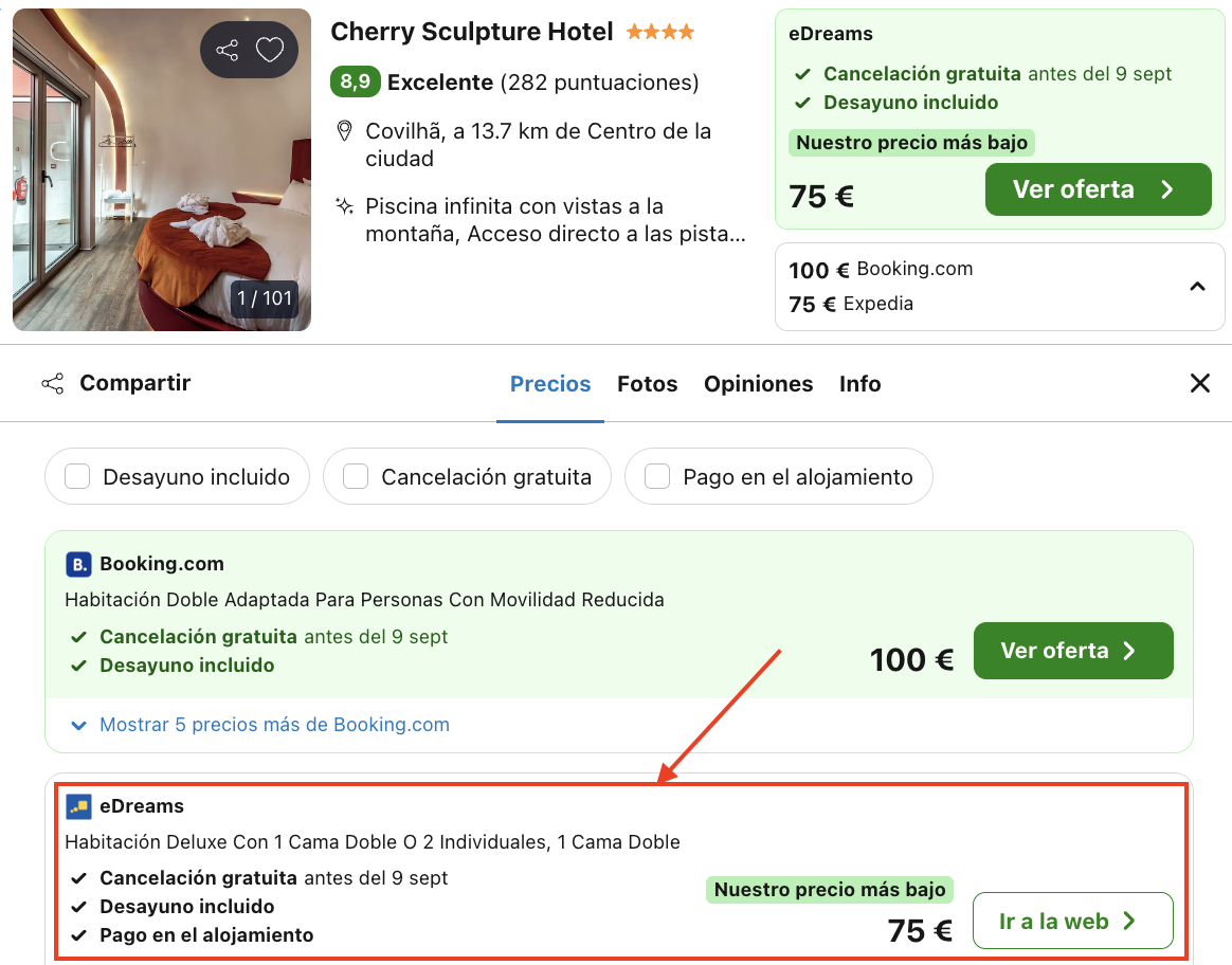 Oferta Duerme dentro de una cereza gigante en Portugal 🍒