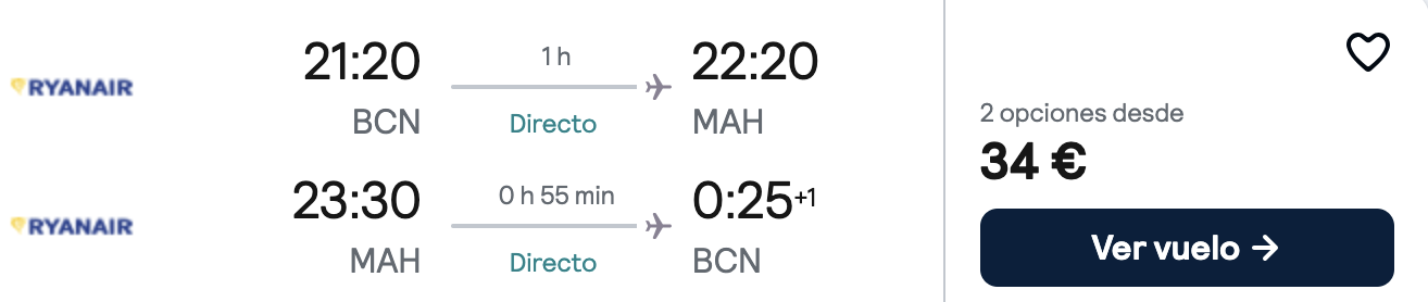 Oferta 🩵 Escapada a Menorca