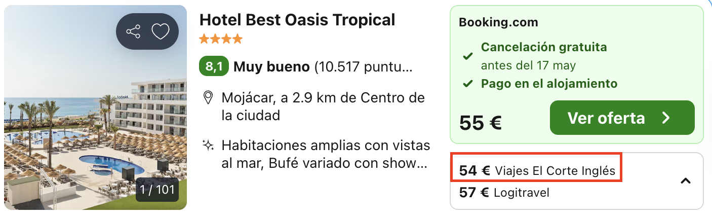 Oferta ☀️ Hotel 4* a pie de playa en Mojácar 