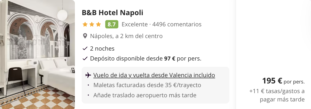 Oferta 🌋 Viaje a Nápoles con vistas al Vesubio