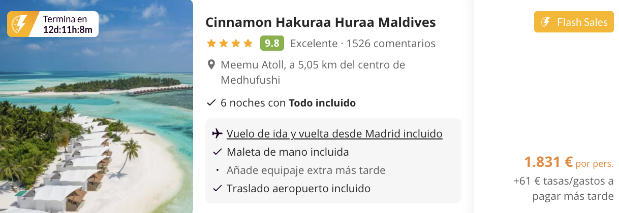 Oferta 💙 Maldivas con Todo Incluido y villa sobre el agua 😍