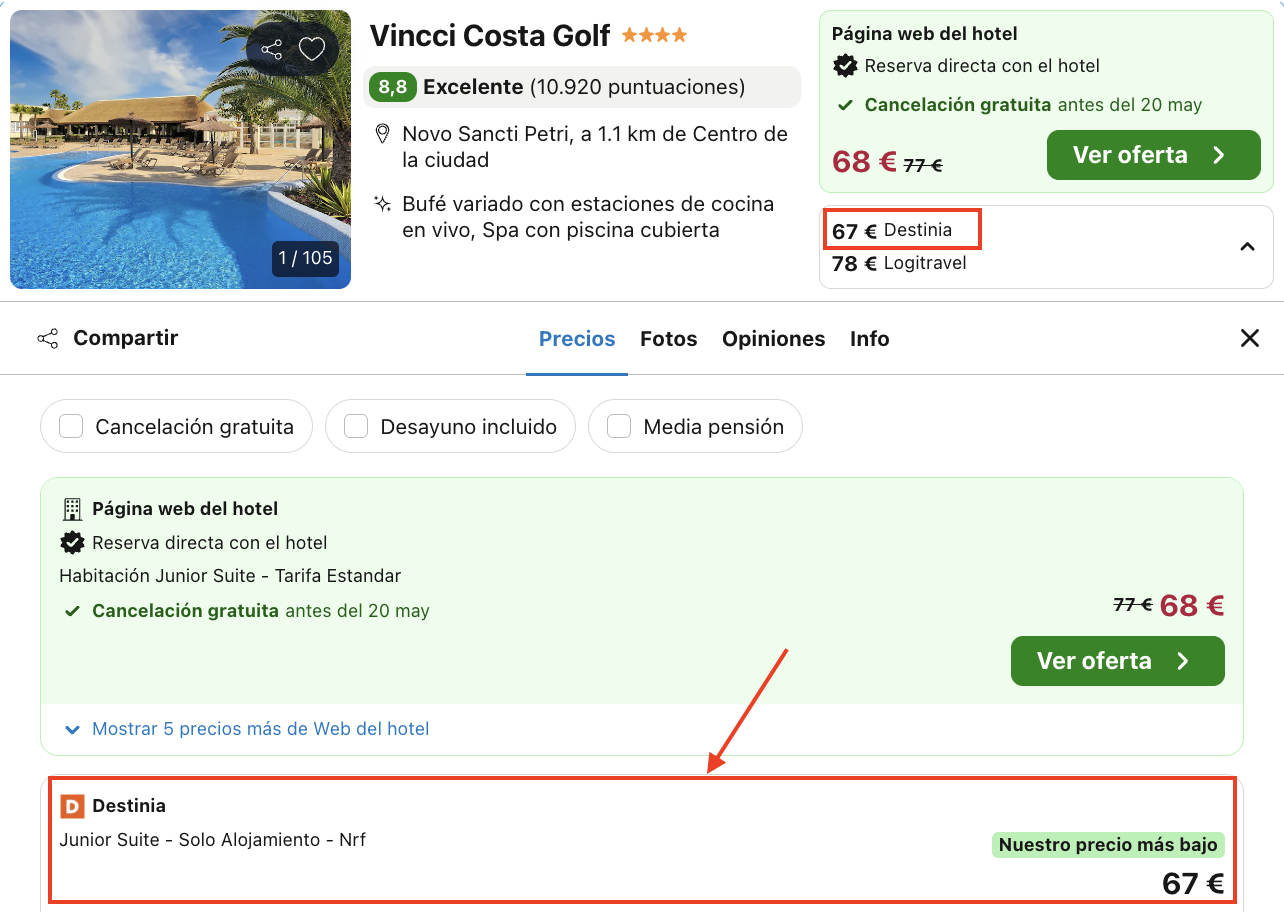 Oferta ☀️ Junior Suite en Hotel 4* en Chiclana