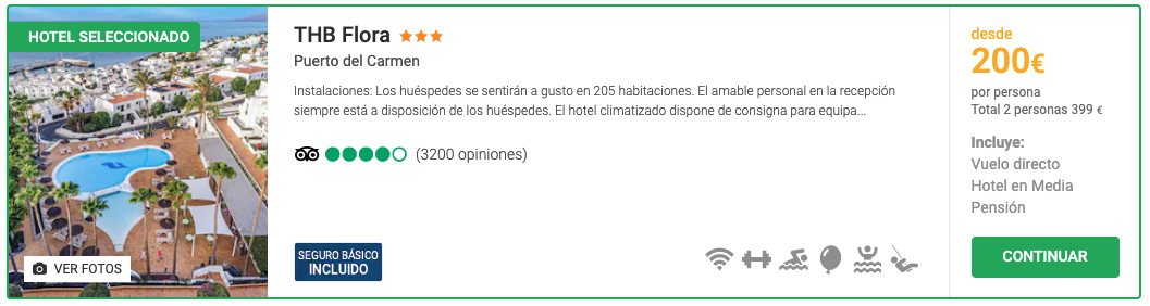 Oferta 🇮🇨 Viaje con Media Pensión a Lanzarote 🌋