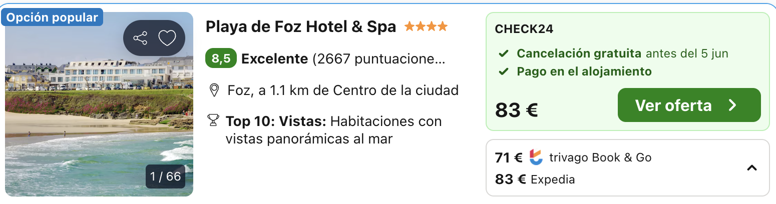 Oferta Hotel 4* cerca de la Playa de las Catedrales 💙