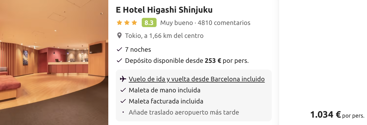 Oferta 🎎 ¡Viaje a Tokio con hotel céntrico!