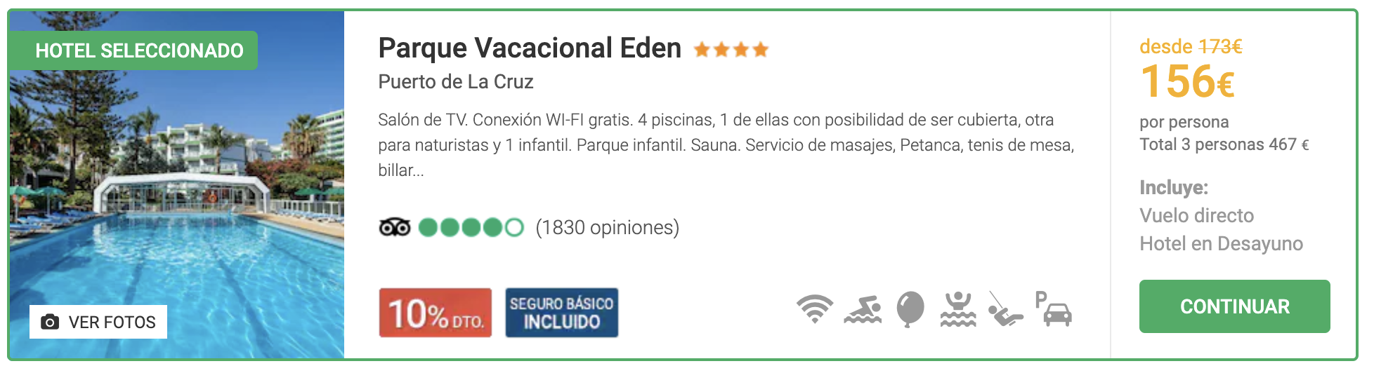 Oferta 🌅 Viaje a Tenerife en familia ¡Fechas en VERANO!