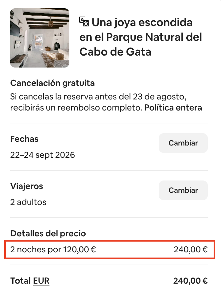 Oferta Una joya oculta en el parque natural de Cabo de Gata 🤍