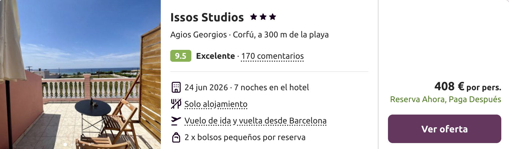Oferta 😱 ¡Viaje de 7 noches a Corfú!