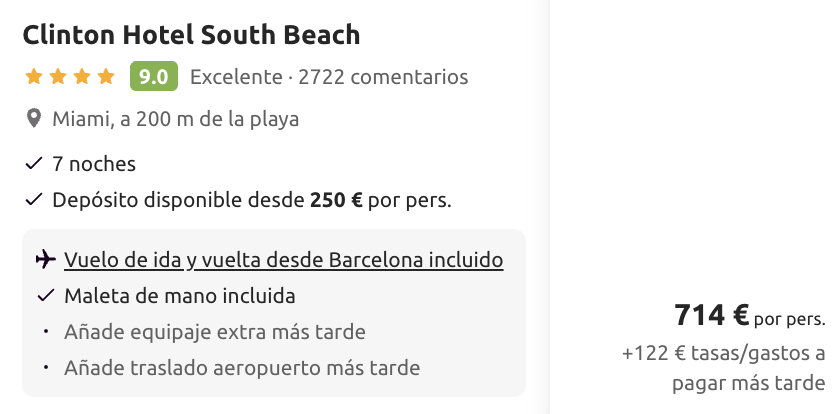 Oferta 🇺🇸 Viaje 4* a Miami Beach 🌊