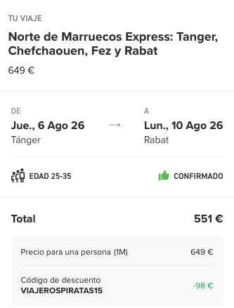 Oferta 💙 Circuito de 5 días por MARRUECOS con WeRoad