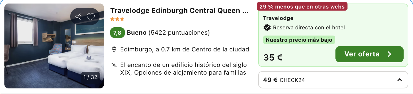 Oferta Hotel para tu escapada a Edimburgo 🏴