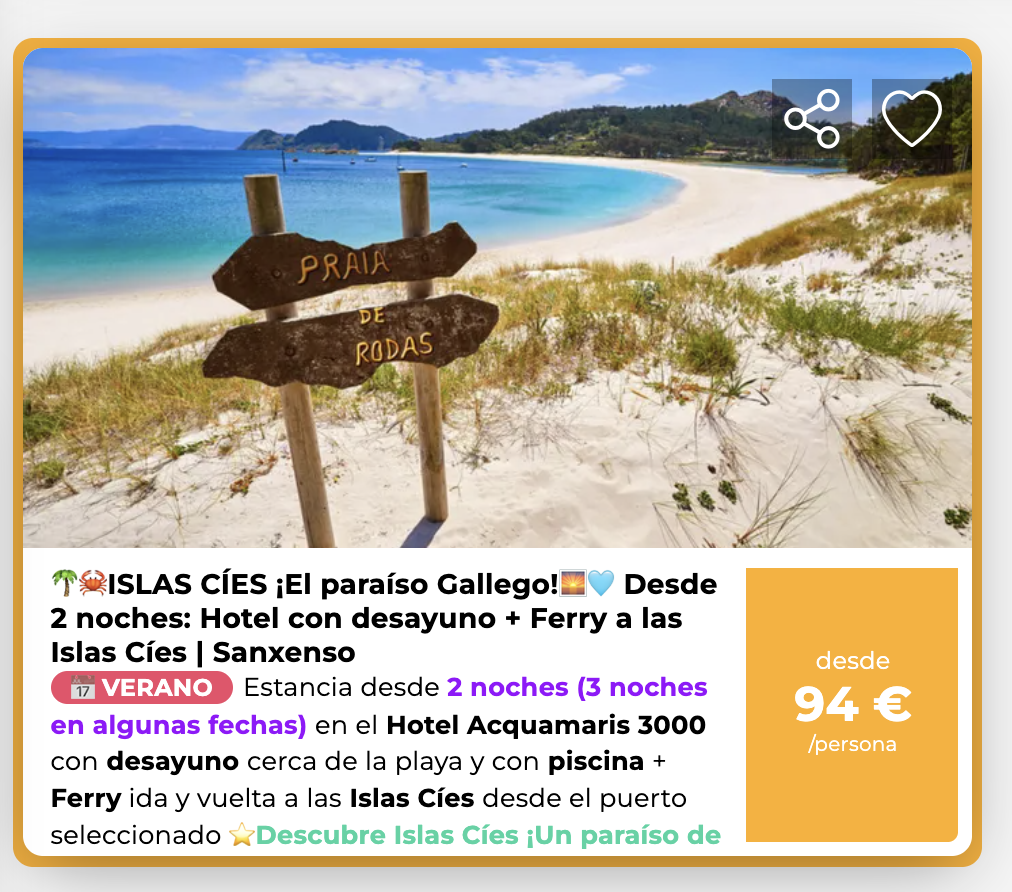 Oferta Especial Ferries + hotel para verano