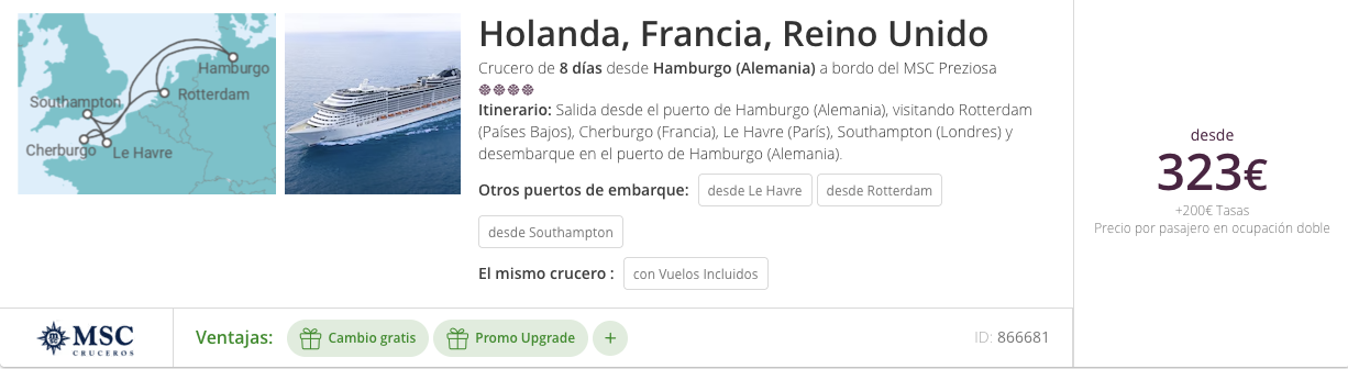 Oferta Norte de Europa en crucero 🇪🇺
