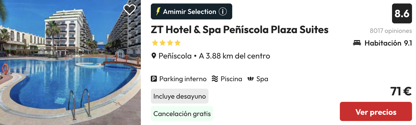 Oferta Hotel 4* a pie de playa en Peñíscola con desayunos ☀️👙 