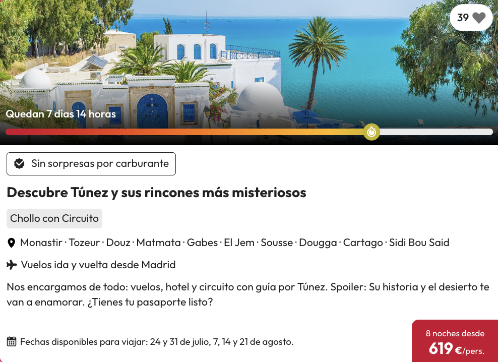 Oferta Vacaciones en Túnez ¡9 días con pensión completa! 💙