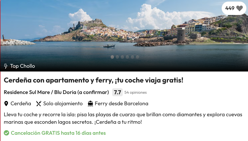 Oferta Vacaciones de VERANO ¡6 noches a Cerdeña! 🌴⛵️